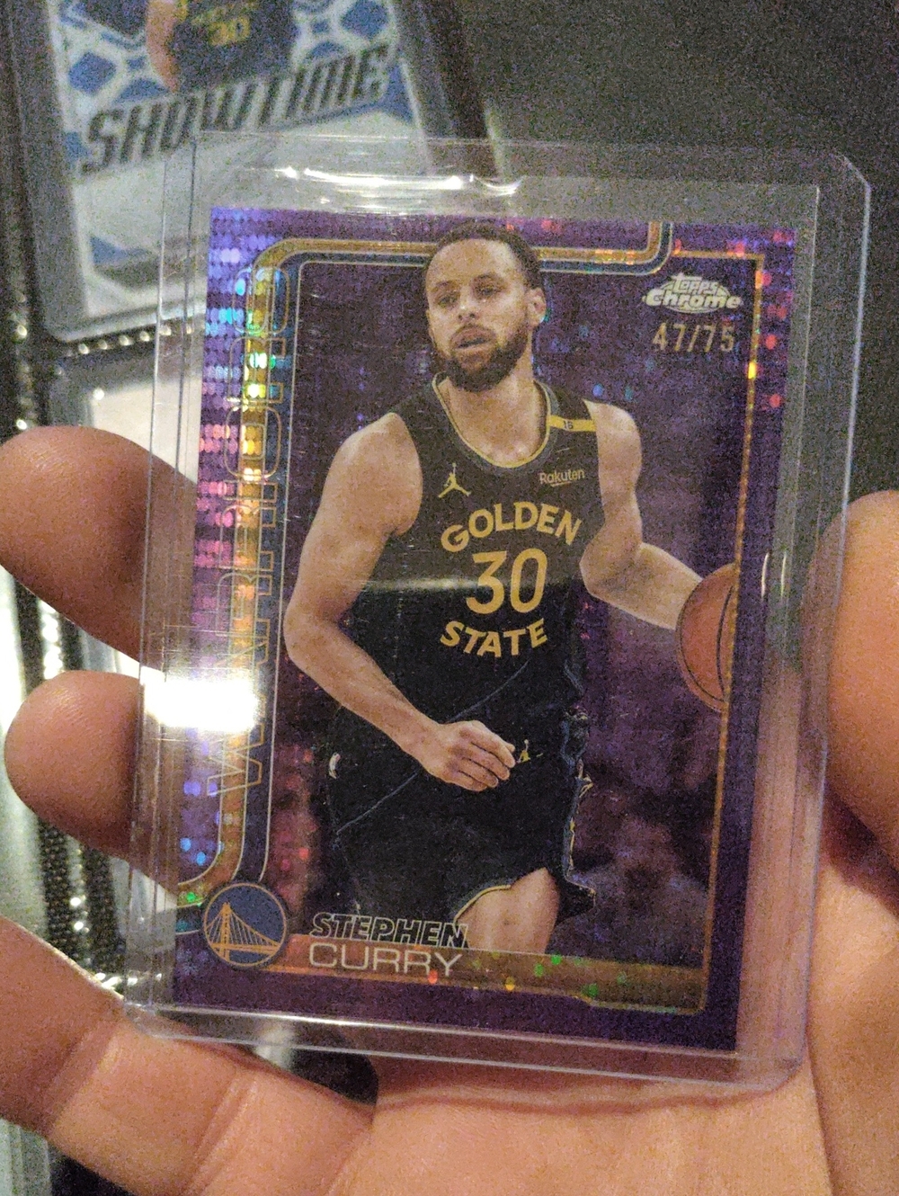 *MINT. 2025 Topps Chrome Stephen Curry #201 - Purple Speckle Refractor 41/75